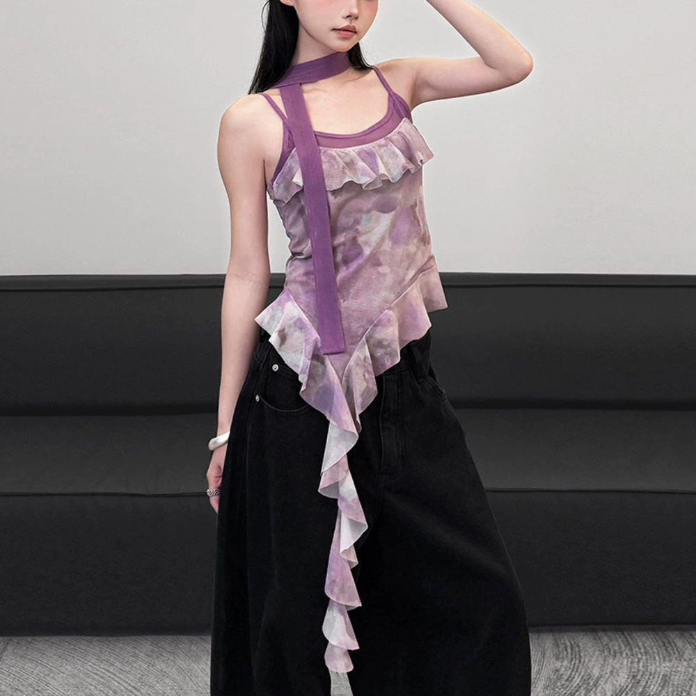 Zara Spring Ruffle Camisole Off Shoulder Top - Picture 2 of 6